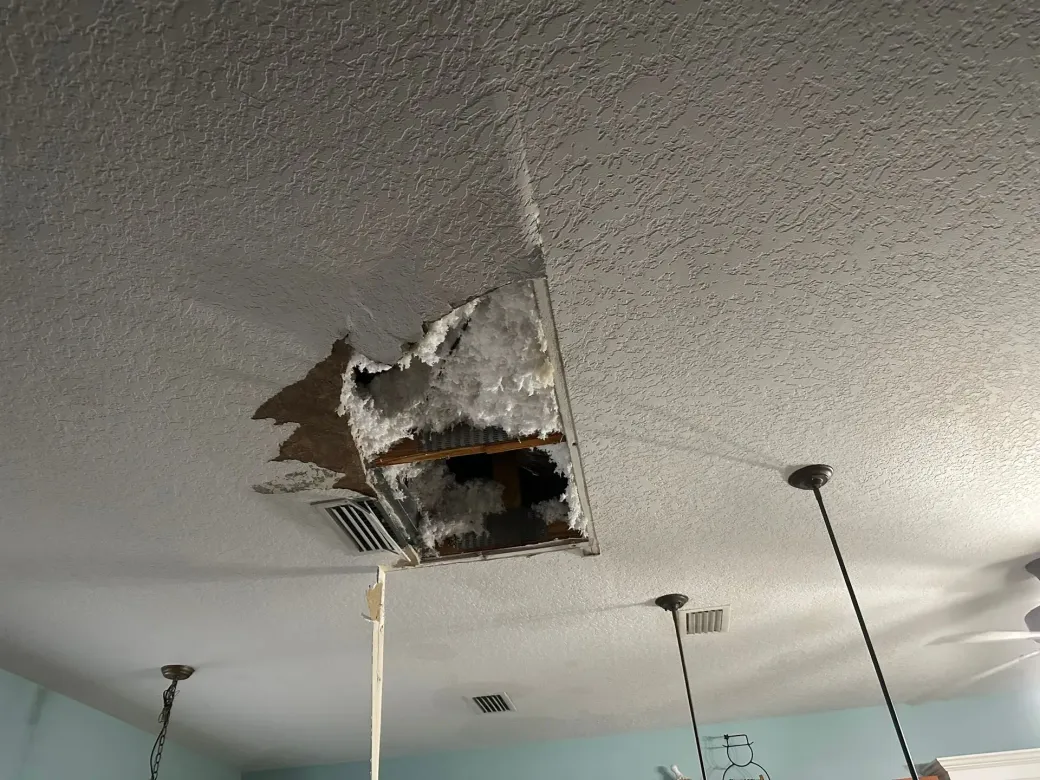 Hole In The Ceiling - Ocala, FL - Puddles Restoration