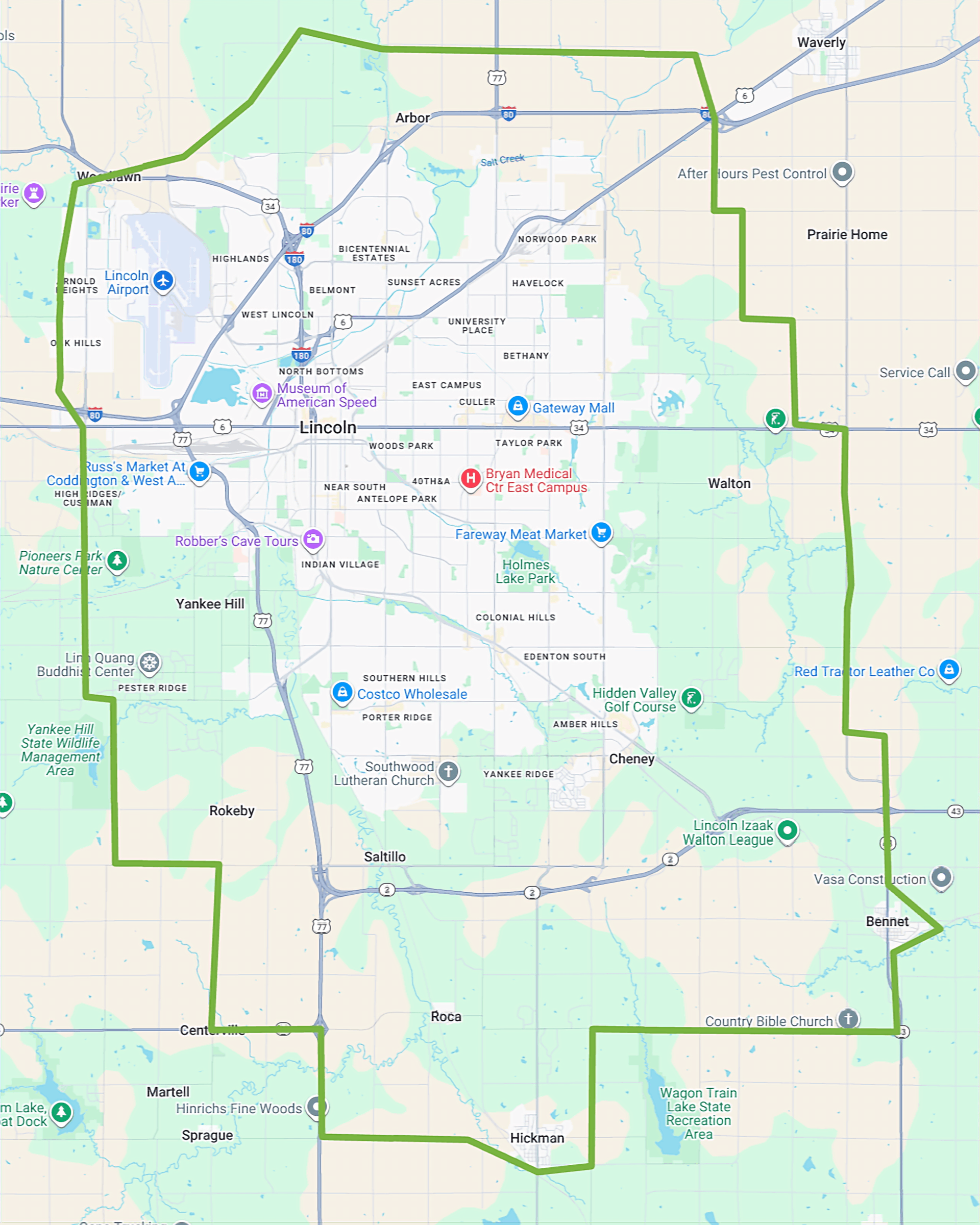 Yardworx Lawn & Landscape Service Areas