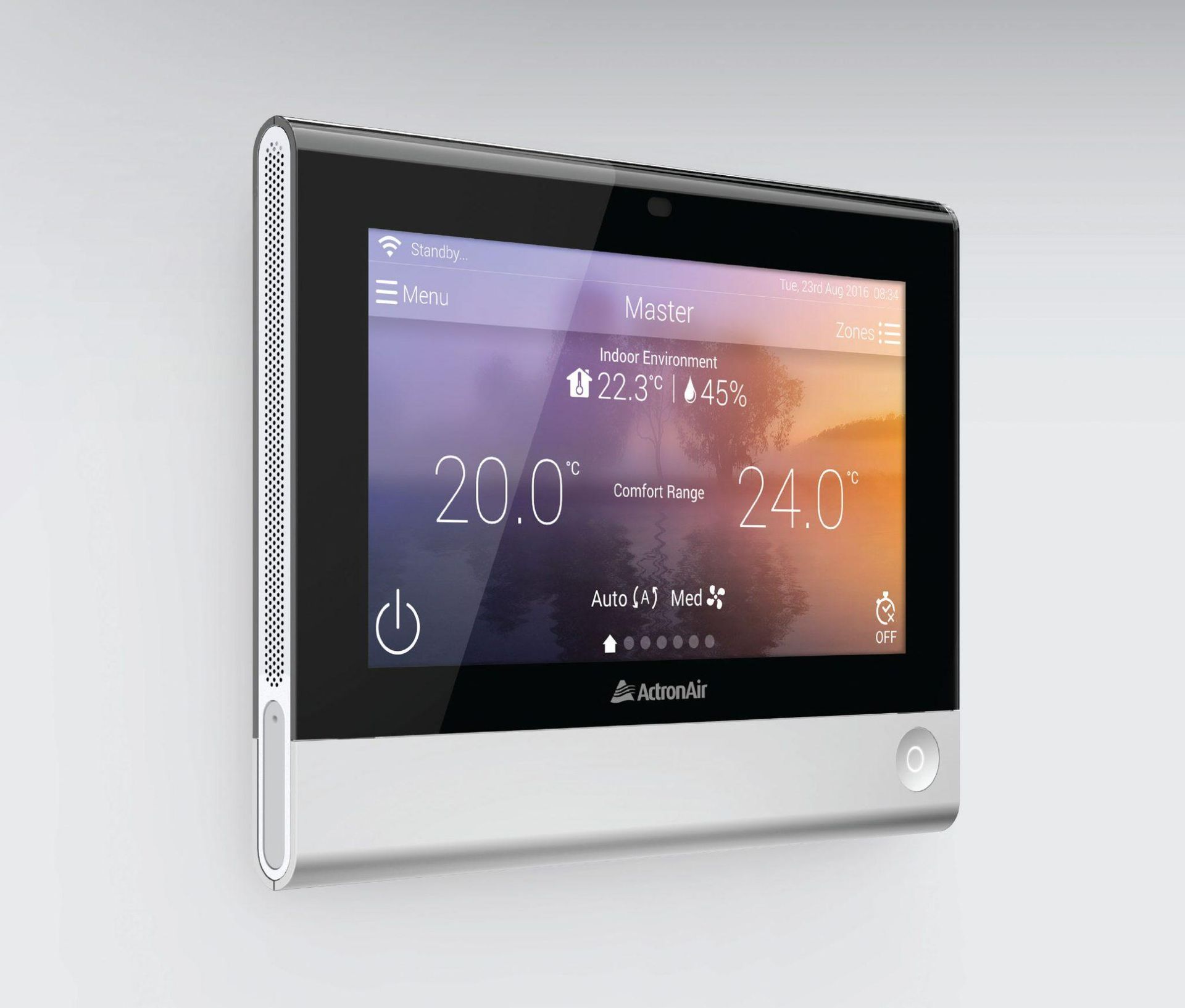 A Smart Thermostat is Hanging on a White Wall — AJM's Air Conditioning Centre in Lismore, NSW