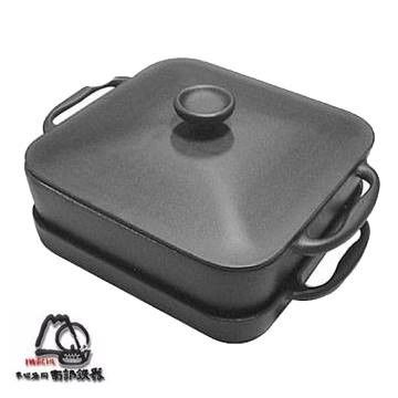 南部鐵器『日本岩鑄』IH四角萬能鑄鐵鍋 (深淺鍋組)