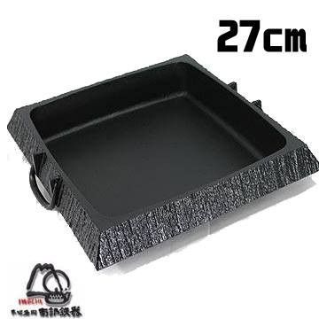 南部鐵器『日本岩鑄』IH壽喜燒鑄鐵鍋-石庭角(大)