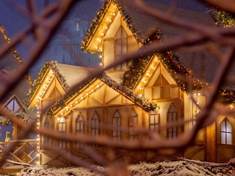 Christmas town lights