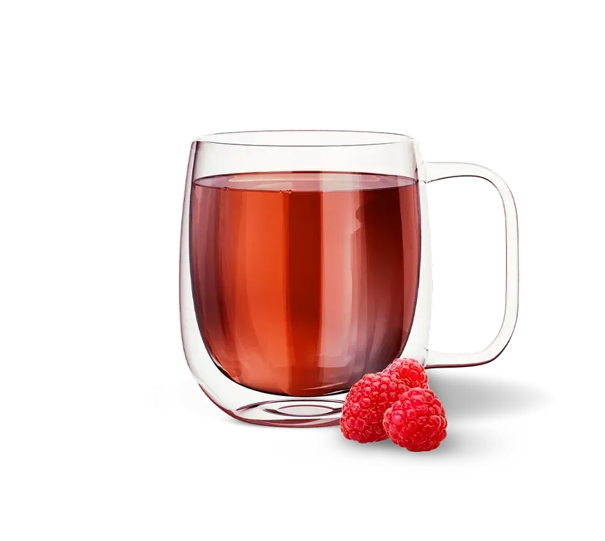 Botella blanca de Té de Hierbas Instantáneo Herbalife, sabor frambuesa.