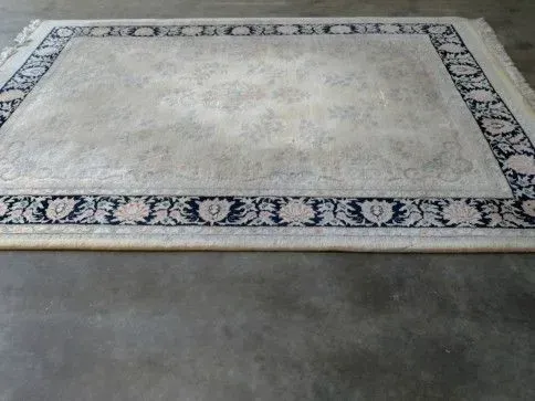 Before - Cleaning Navy blue rug