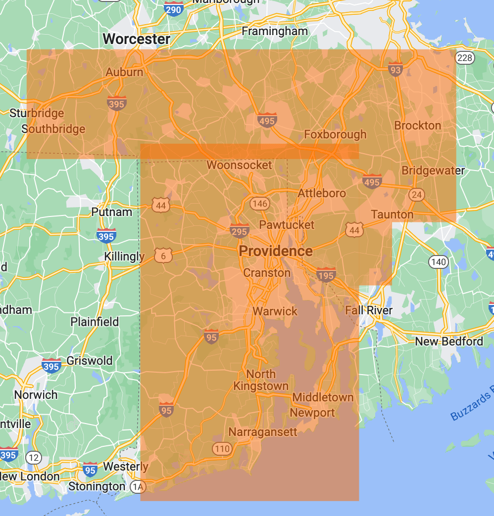 Service Area Map For M&M Tree Service LLC