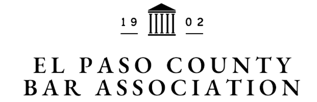 A logo for el paso county bar association is shown