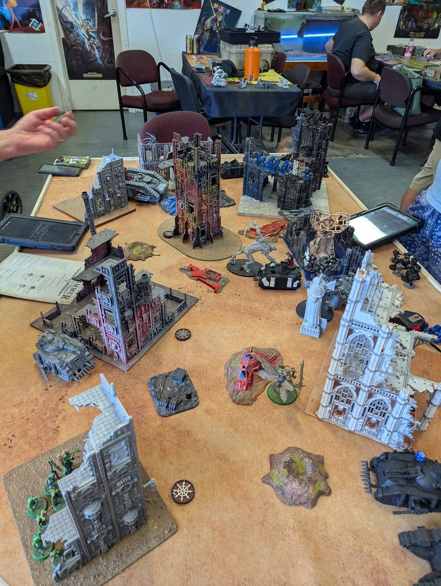 Gaming Table With Miniature War Game Setup — Grim Gaming & Hobbies in Bundaberg Central, QLD