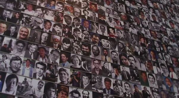 A wall at the Newseum in DC holds the portraits of every American journalist killed in action.