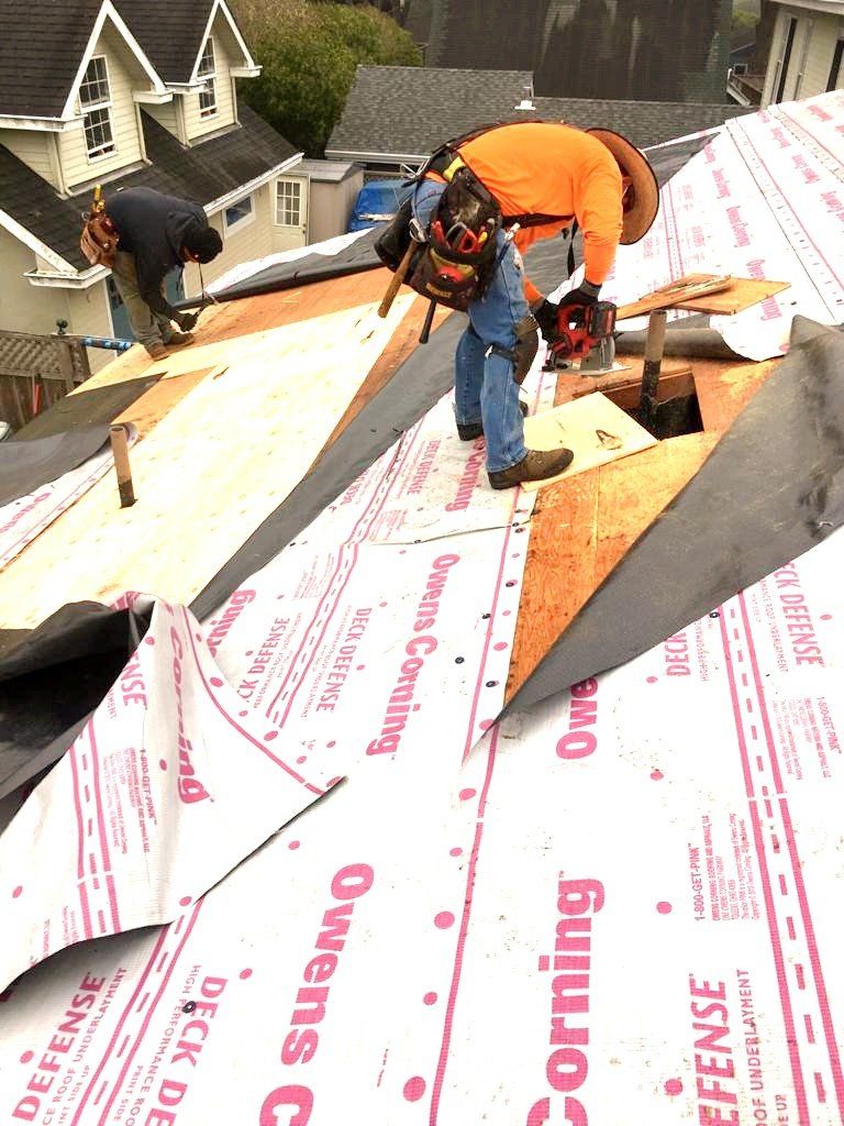 Two Men Doing Roof Repair — Bay Area, CA — Mel's Roofing