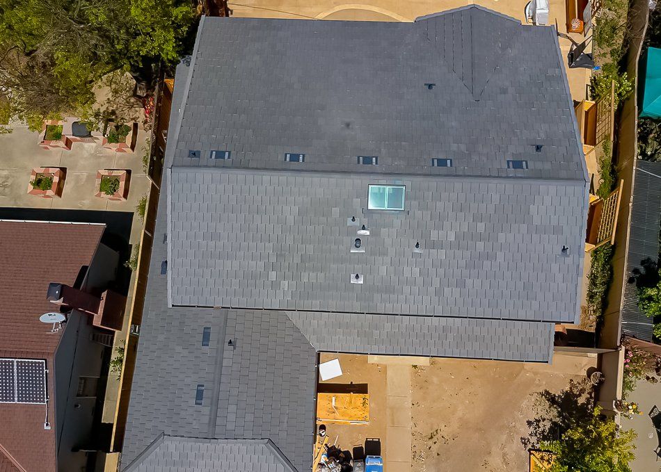 Aerial View of Roof with Hatch — Bay Area, CA — Mel's Roofing