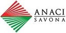 Il logo di anaci savona è un triangolo rosso, verde e bianco da cui escono dei raggi.