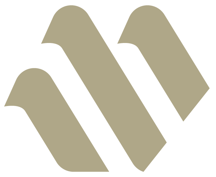 Beige, stylized letter