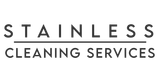 Logo for Stainless Cleaning Services, black text on white, 