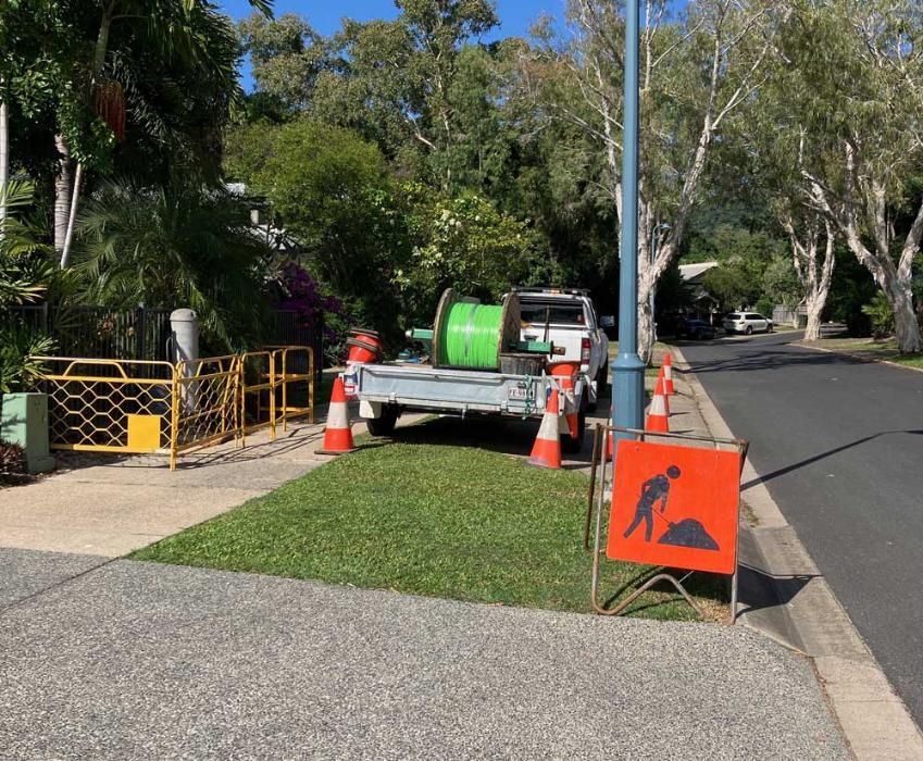 Fibre Optic Cabling In Progress — Adzcom Civils in Portsmith, QLD