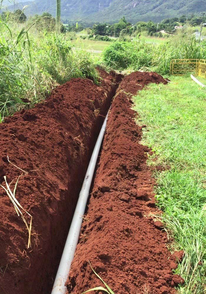 Dirt Excavated for Pipe Installation — Adzcom Civils in Portsmith, QLD