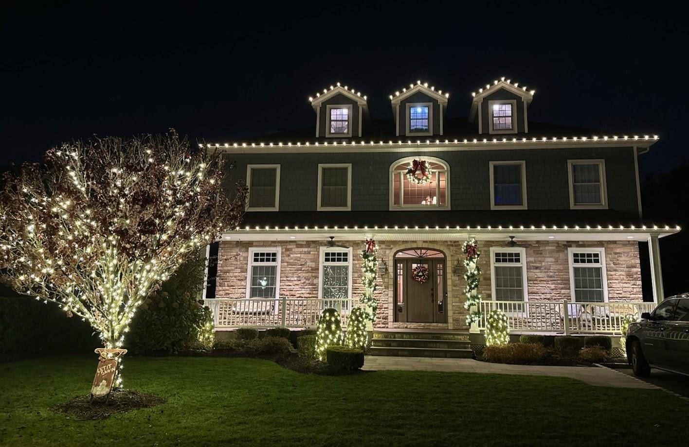 lighting streamer installations around the property