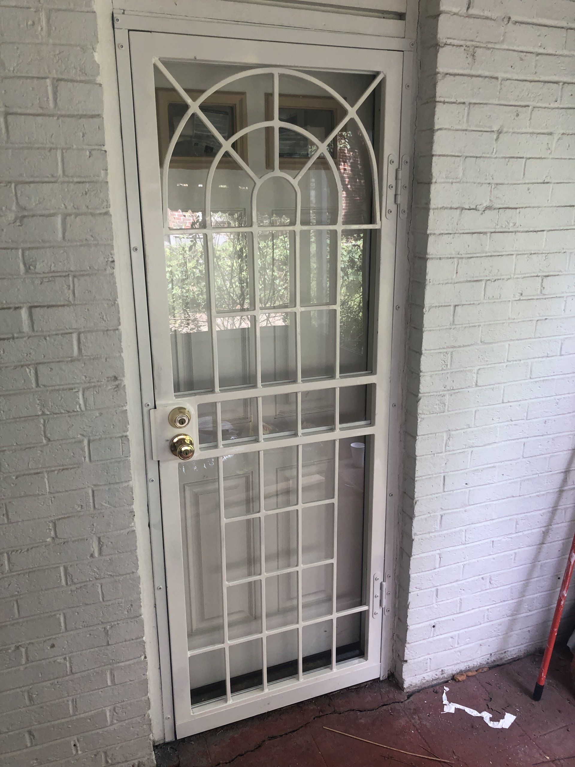 white security door