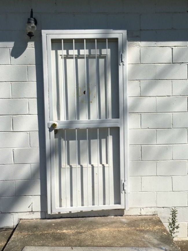white security door