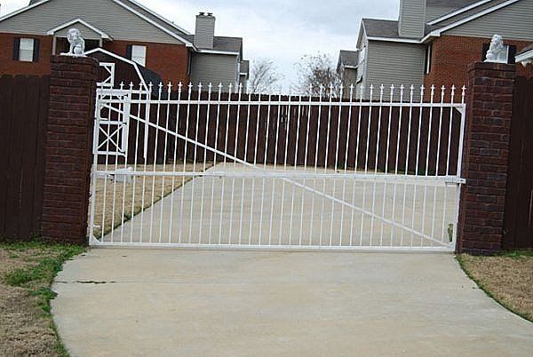 white security gate