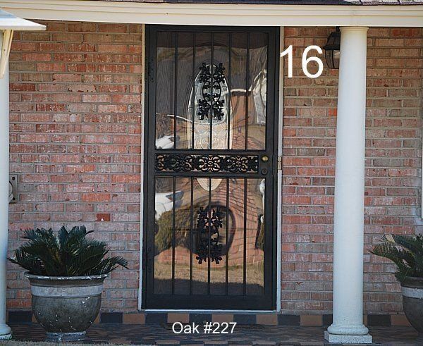 a wrought iron door with the number 16 on it