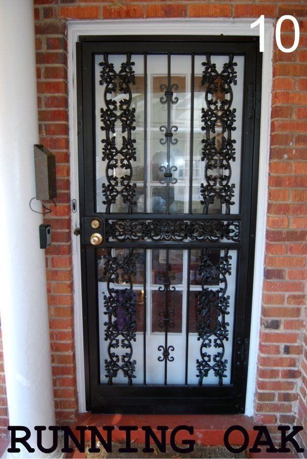 black security door