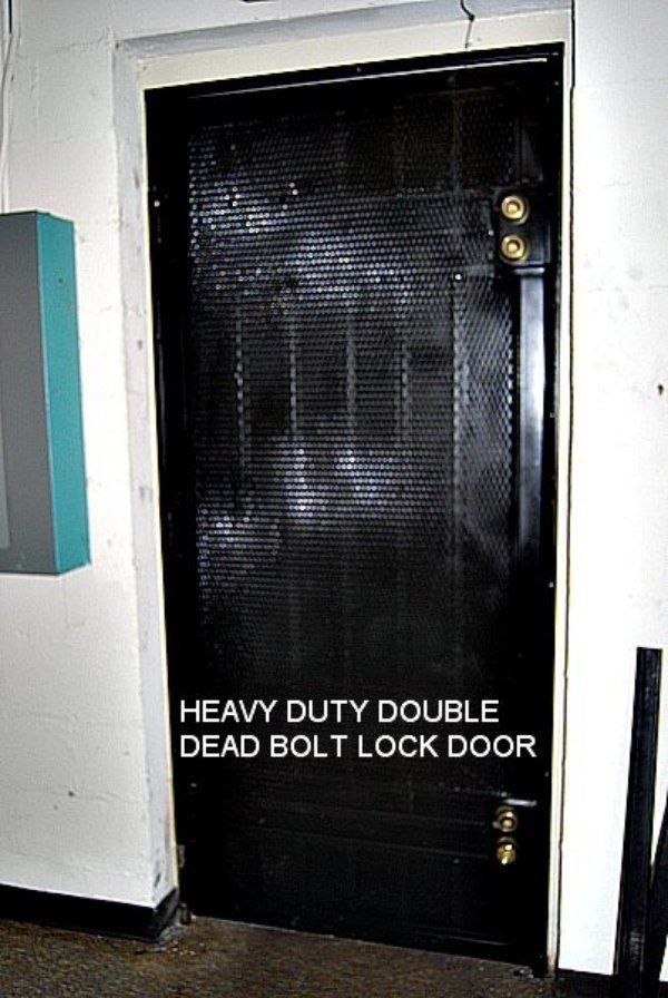 black security door