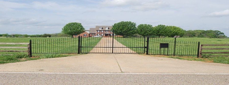 security gate with fence