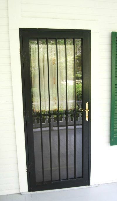 black security door