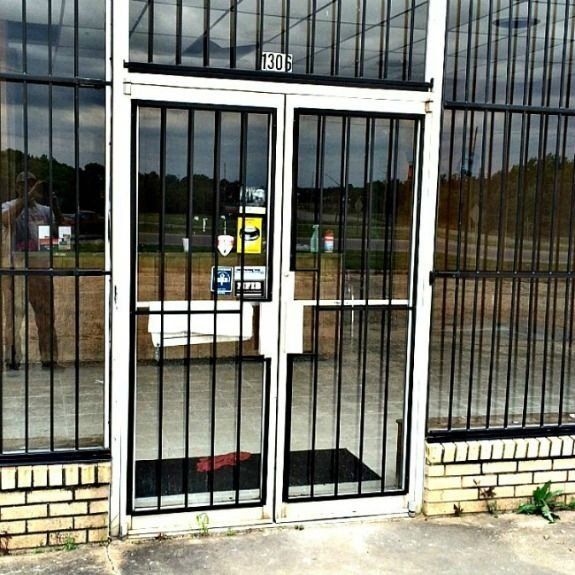 security burglar bars on storefront