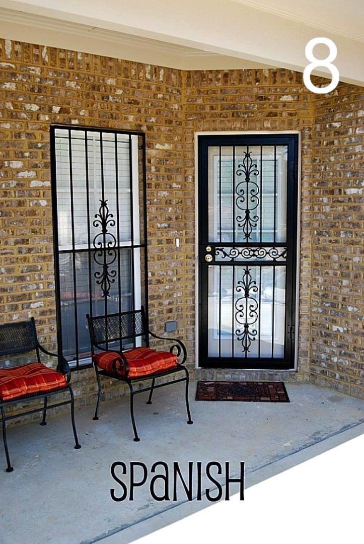 black security door and exterior burglar bars