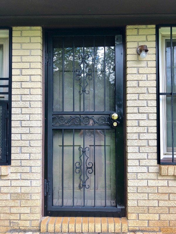 black security door