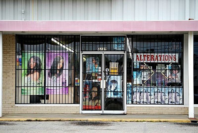 security burglar bars on storefront