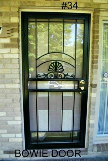 black security door