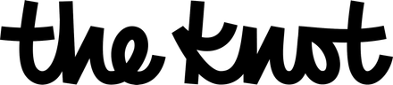 The Knot logo: black handwritten text on white background.