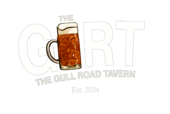 Logo for The Cart, a tavern, featuring a beer stein and text.