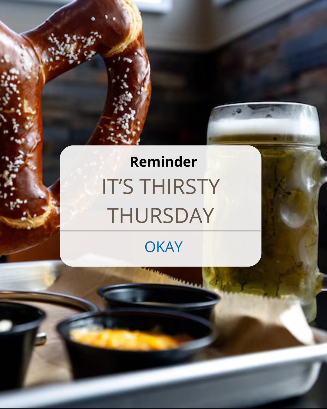 Pretzel and beer with 