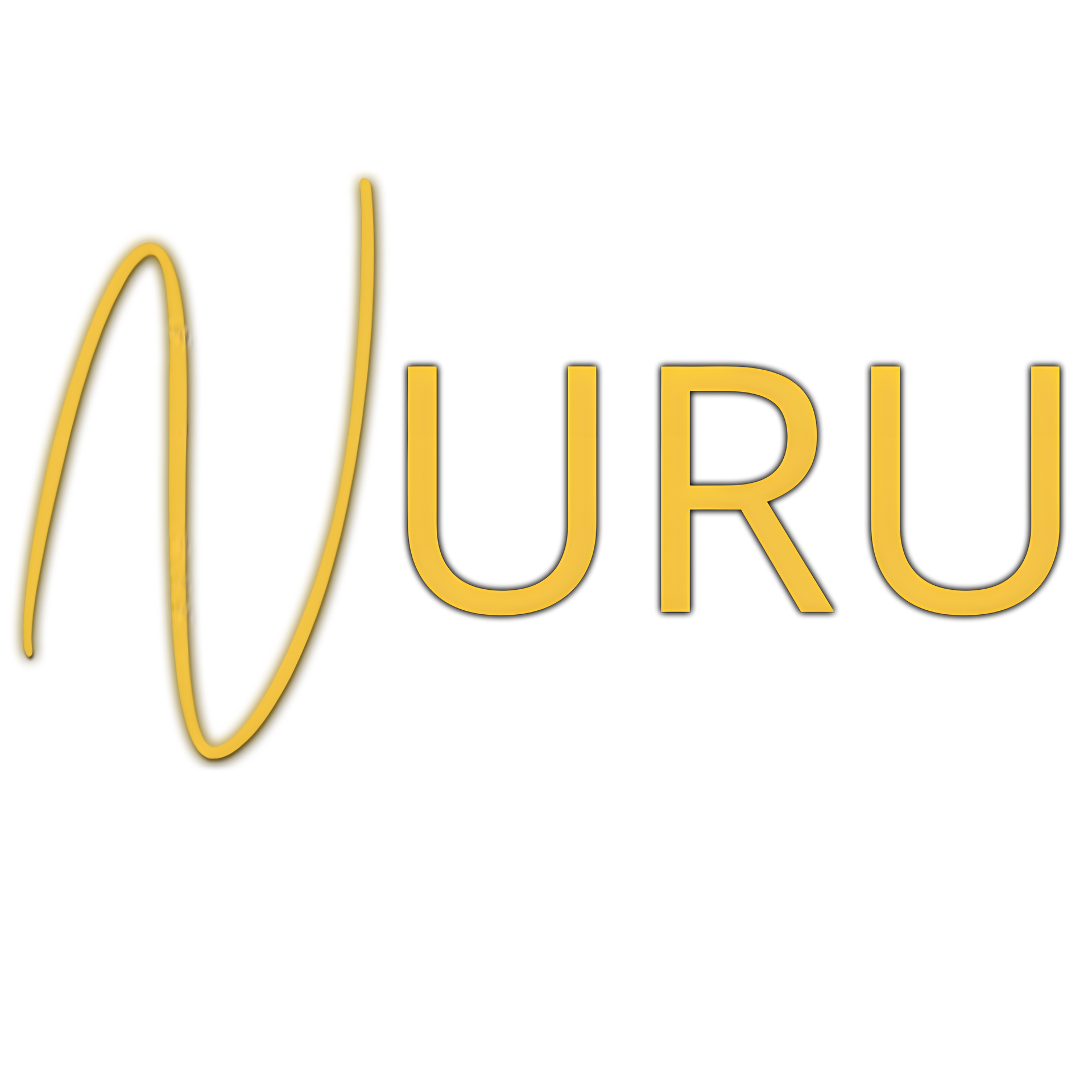 The word Nuru is written in gold on a white background