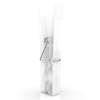 Mini is a Portuguese monoblock clothespin in translucent plastic. #maximolas, #clothespegs, #laundry, #madeinportugal