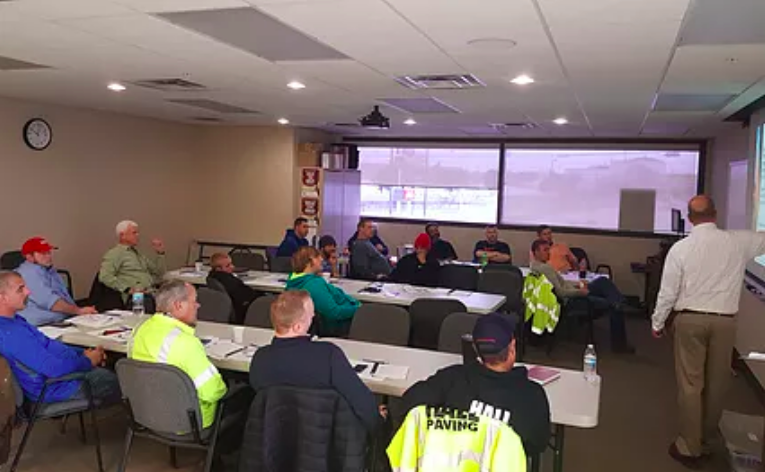 One of our continuing education classes where we keep our employees up to speed on the latest technology and safety issues