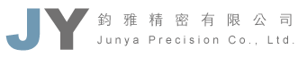 The logo for junya precision co. ltd. has chinese writing on it