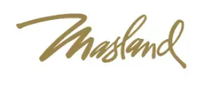 Logo of the word "Masland".
