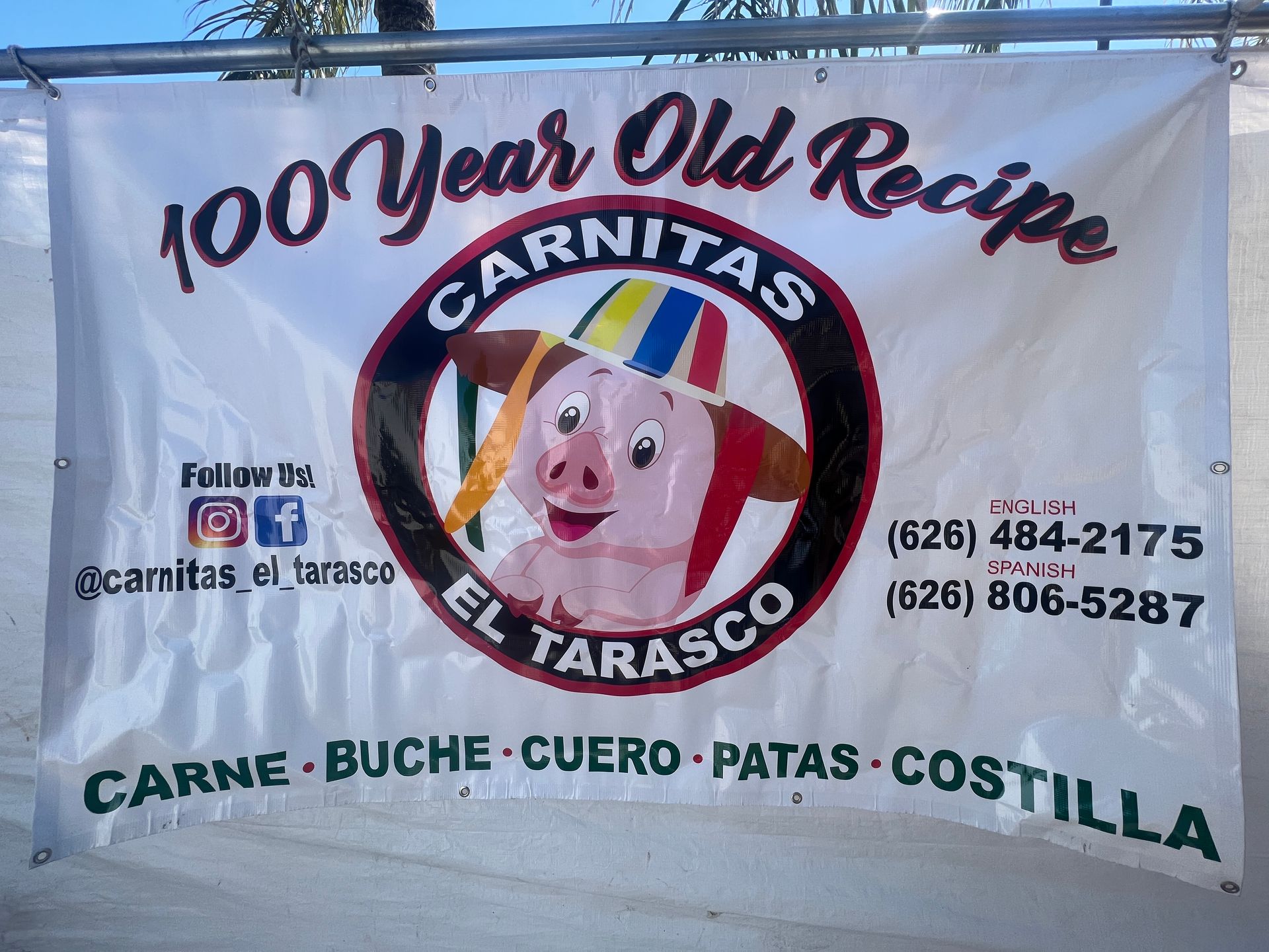 Carnitas el tarasco banner