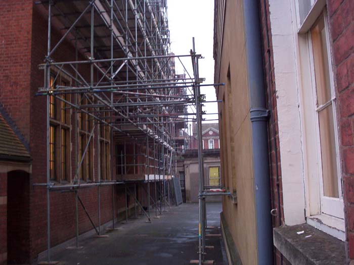 historial building scaffold
