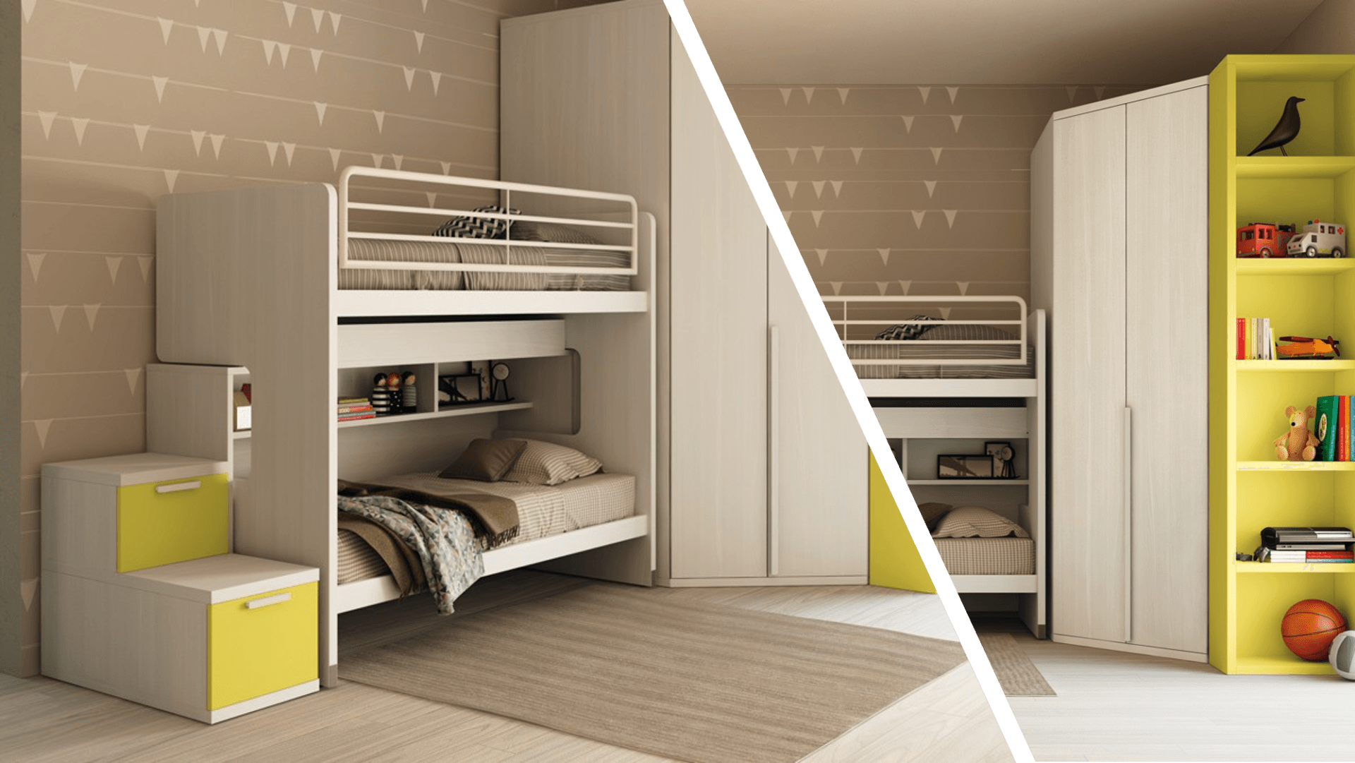 cameretta con letti a castello