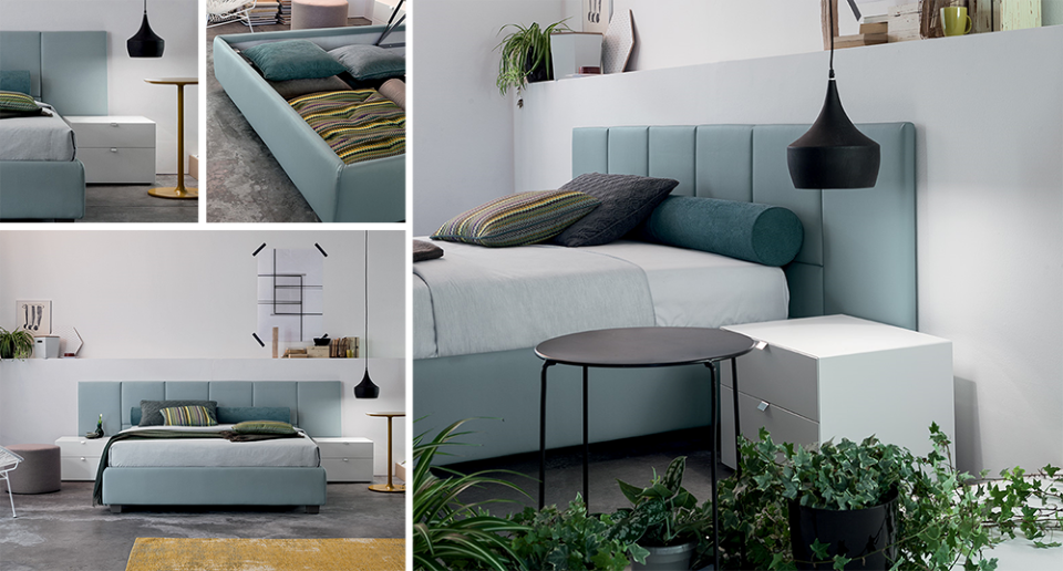 letto matrimoniale con cassettone