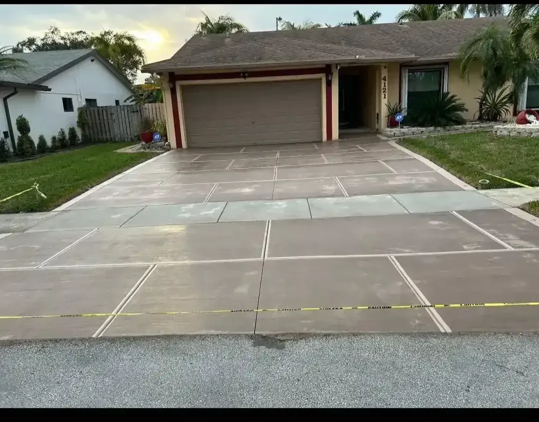 Stamped concrete patio services in frisco