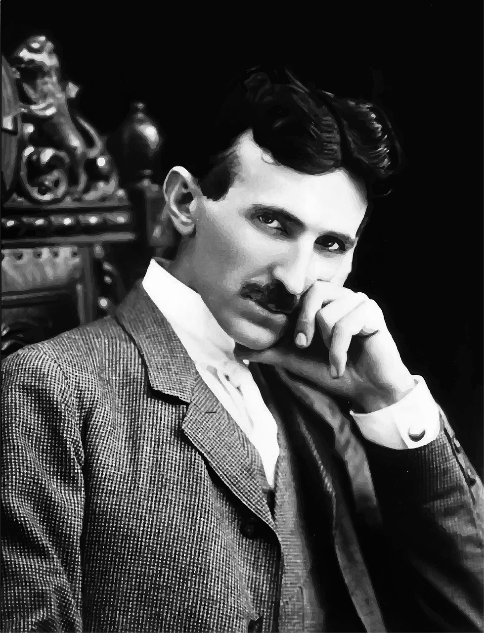 Nikola Tesla portrait, Pixabay