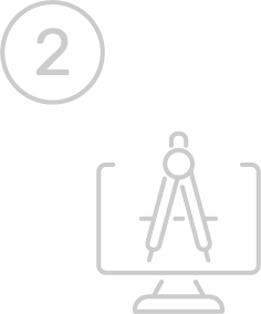 A line drawing of a compass on a computer screen.
