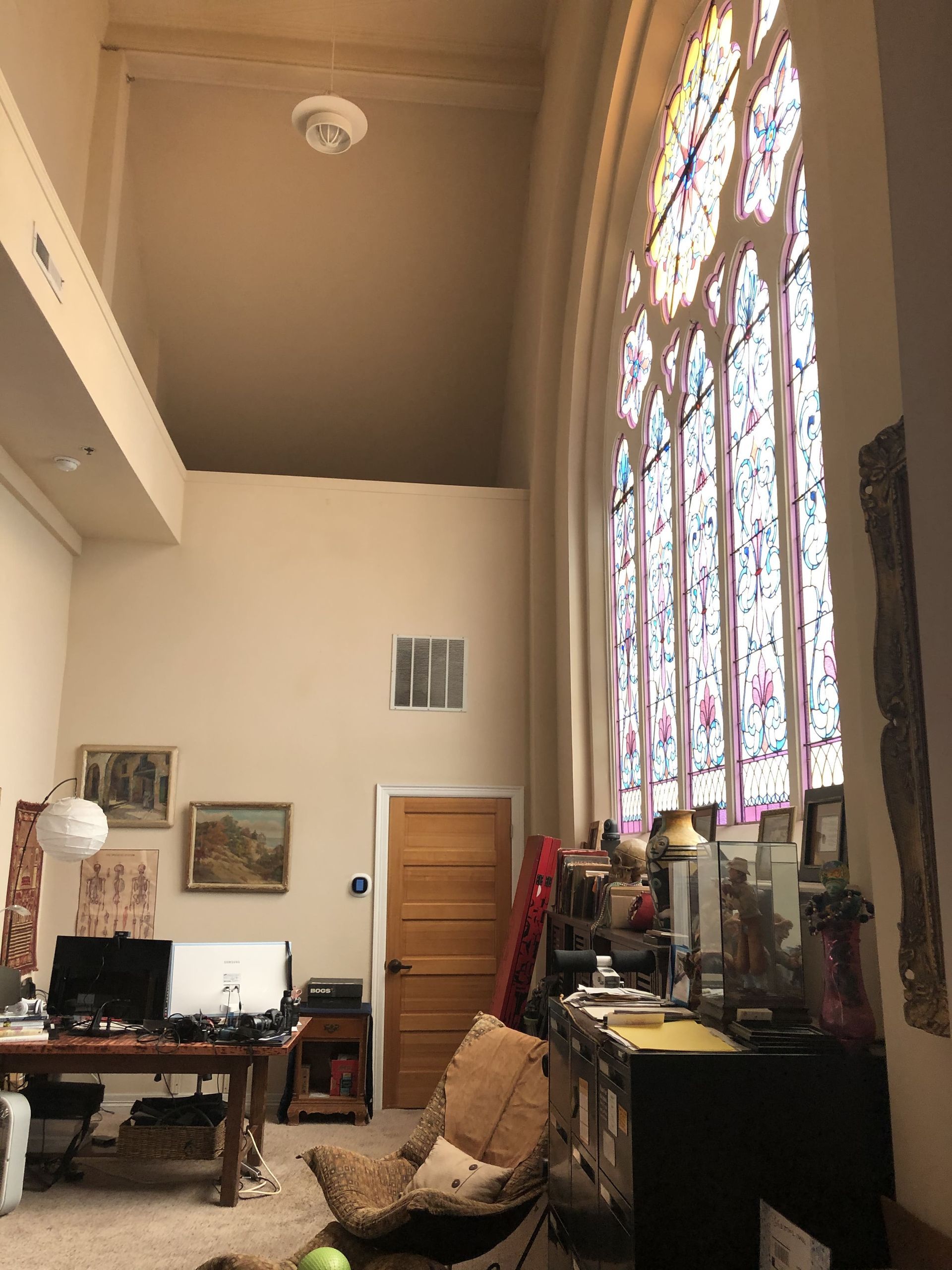 Bell Tower Lofts - Multi-family architecture and design - modern design with stained glass preservation