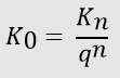 Illustration of the formula for discounting.